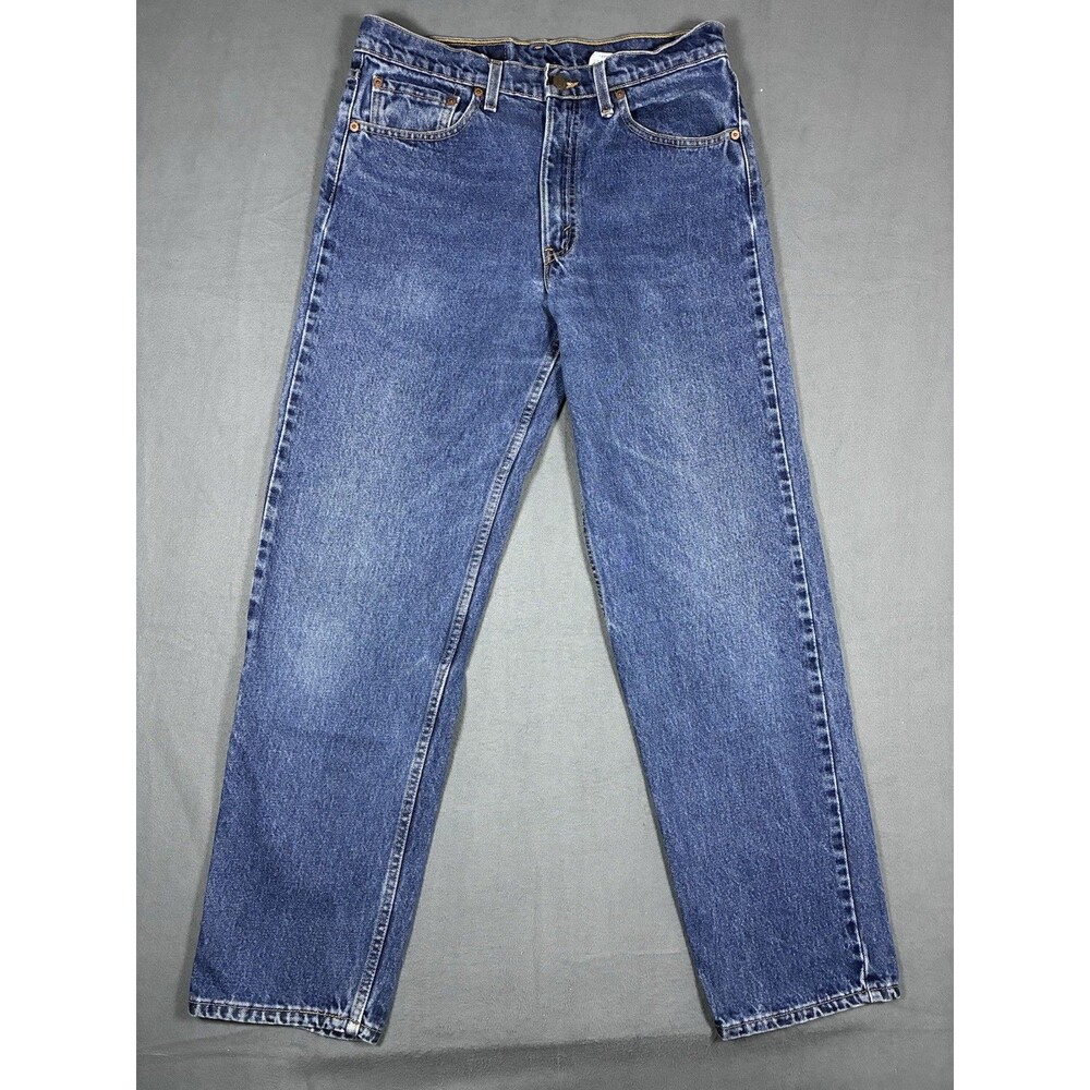 Vintage 1990s Levis 550 Relaxed Fit Medium Wash Denim Jeans Made in USA 34x32